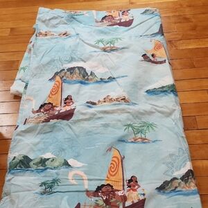 Disney Pottery Barn Kids Moana Organic Cotton Duvet Cover(only Cover) Full/queen